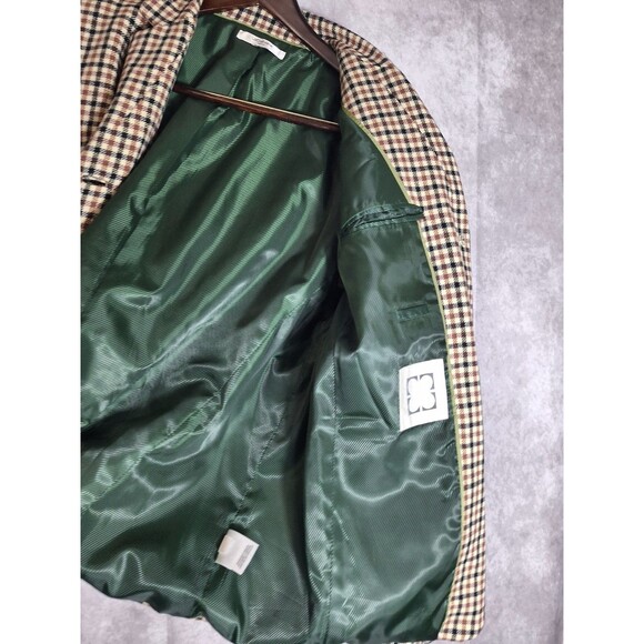 Vintage Liz Claiborne New York Plaid Blazer Womens XL Wool Blend 3 Button Career - Picture 14 of 16